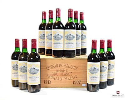 12 bottles Château PÉDESCLAUX Pauillac GCC...