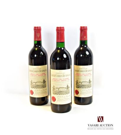 3 bottles Château GRAND CORBIN DESPAGNE St...