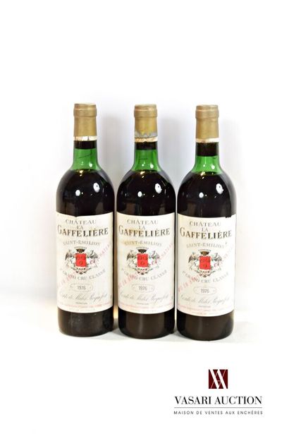 3 bottles Château LA GAFFELIÈRE St Emilion...