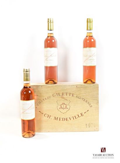 3 x 0,50 cl Château GILETTE Sauternes 1979

	Cream...