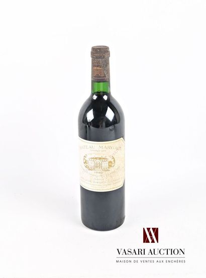 1 bouteille	Château MARGAUX	Margaux 1er GCC	1980

	Et....