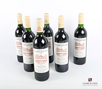 6 bouteilles	Château LES CARMES HAUT BRION	Graves...