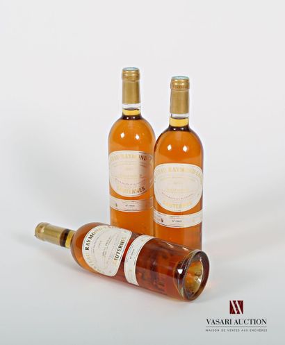 3 bouteilles	Château RAYMOND LAFON	Sauternes	2003

	Présentation,...