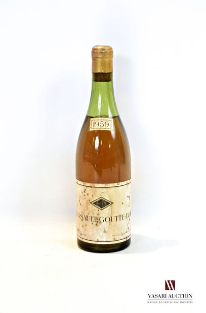 1 bouteille	MEURSAULT Goutte d'Or mise Nicolas		1959

	Et....