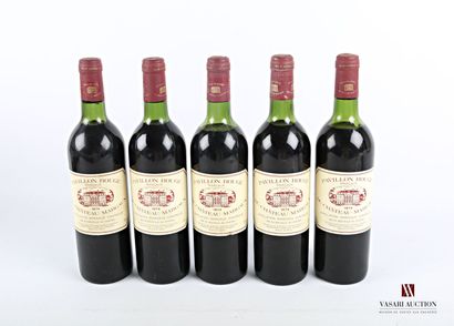 5 bouteilles	PAVILLON ROUGE du CH. MARGAUX	Margaux	1974

	Et....