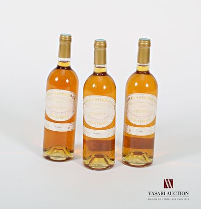 3 bouteilles	Château RAYMOND LAFON	Sauternes	2003

	Et.:...