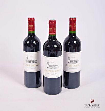 3 Bouteilles	Château LAGRANGE	St JulienGCC	2012

	Et.:...