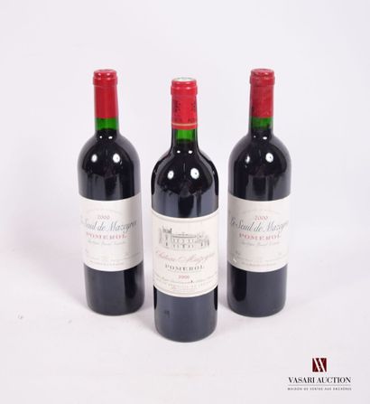 Lot of 3 bottles including :

1 Bottle Château...