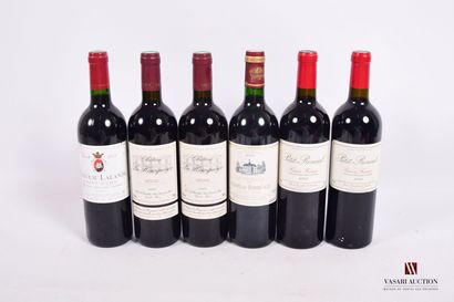 Lot of 6 bottles including :

1 Bottle Château...