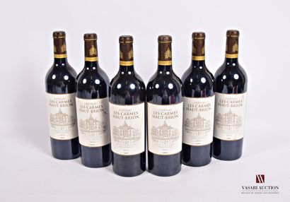 6 Bouteilles	Château LES CARMES HAUT BRION	Graves	2013

	Et....