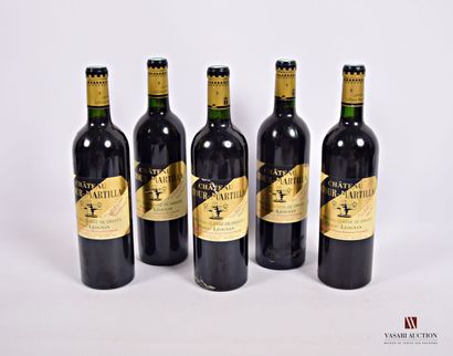 5 Bottles Château LATOUR MARTILLAC Graves...