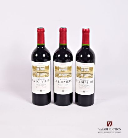 3 Bottles Château LA LOUVIÈRE Pessac Léognan...