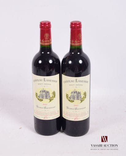 2 Bouteilles	Château LANESSAN	Haut Médoc	2003

	Et....