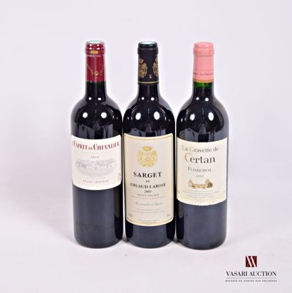 Lot of 3 blles including :

1 Bottle L'ESPRIT...