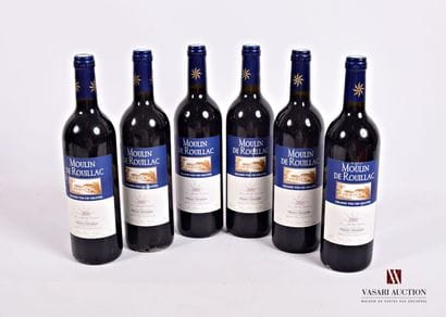 6 Bottles MOULIN DE ROUILLAC Graves 2000

	And....