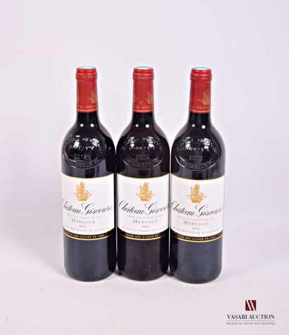 3 Bottles Château GISCOURS Margaux GCC 2012

	Presentation...