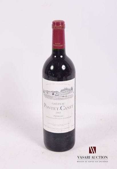1 Bouteille	Château PONTET CANET	Pauillac...