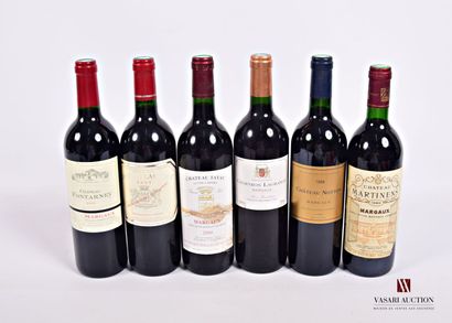 Lot of 6 bottles including :

1 Bottle Château...