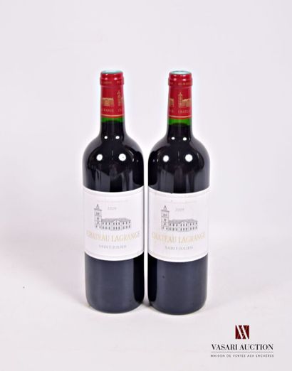 2 Bouteilles	Château LAGRANGE	St Julien GCC	2009

	Et....