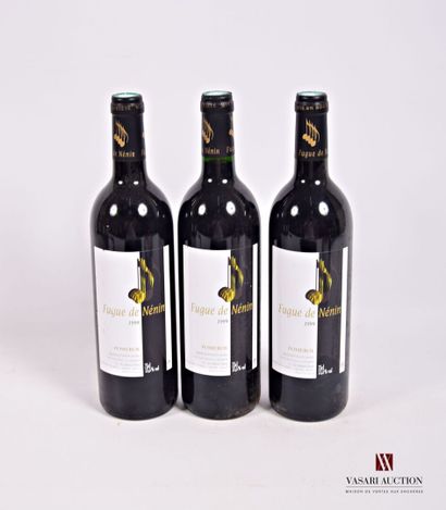 3 Bottles FUGUE DE NÉNIN Pomerol 1999

	Et:...