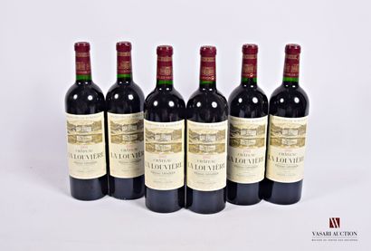 6 Bottles Château LA LOUVIÈRE Pessac Léognan...