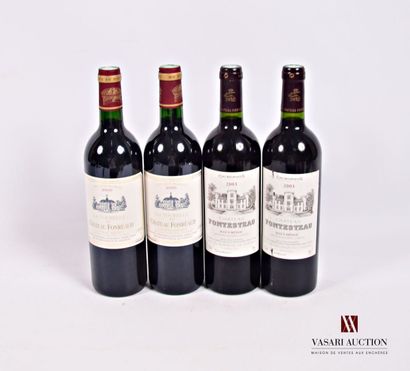 Lot of 4 bottles including :

2 Bottles Château...