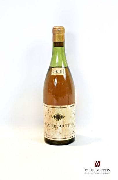 1 bouteille	MEURSAULT Goutte d'Or mise Nicolas		1959

	Et....