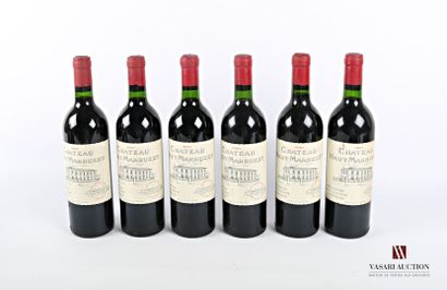 6 bottles Château HAUT MARBUZET St Estèphe...