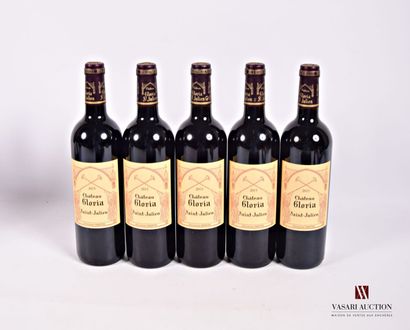 5 Bouteilles	Château GLORIA	St Julien 	2015

	Présentation...