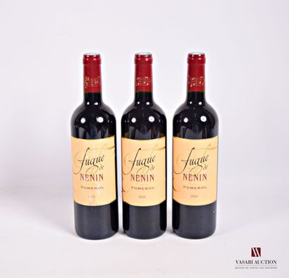 3 Bottles FUGUE DE NÉNIN Pomerol 2015

	Et.:...
