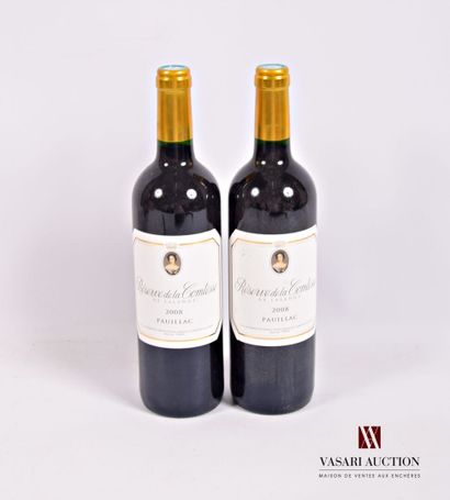 2 Bouteilles	RÉSERVE DE LA COMTESSE	Pauillac	2008

	Et.:...