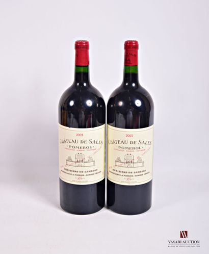 2 Magnums	Château de SALES	Pomerol	2003

	Et....