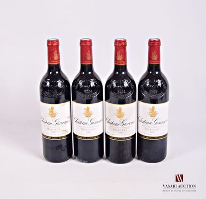4 Bottles Château GISCOURS Margaux GCC 2009

	Et:...