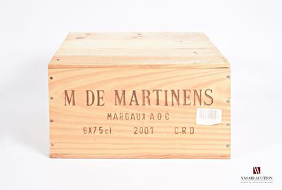 6 Bottles M de MARTINENS Margaux 2001

	CBO...