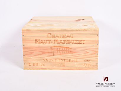 6 Bottles Château HAUT MARBUZET St Estèphe...