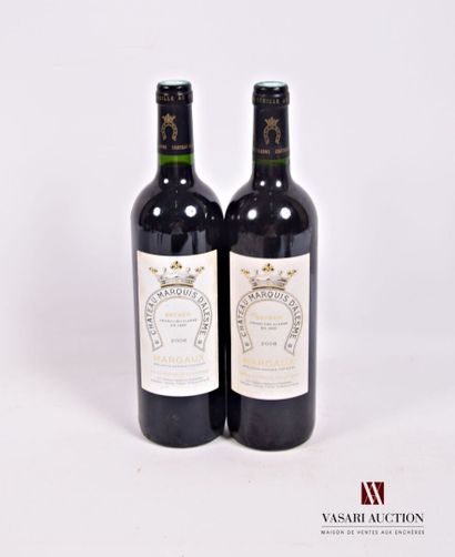2 Bottles Château MARQUIS D'ALESME Margaux...