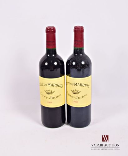 2 Bottles CLOS DU MARQUIS St Julien 2006

	And....