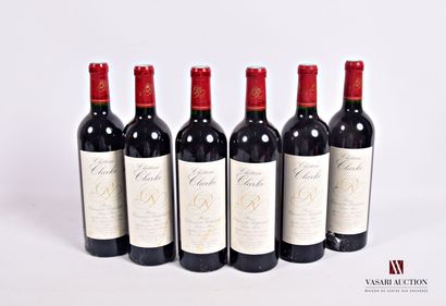 6 Bouteilles	Château CLARKE	Listrac	1999

	Et.:...