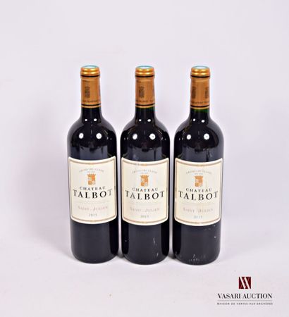 3 Bouteilles	Château TALBOT	St Julien GCC	2015

	Et.:...