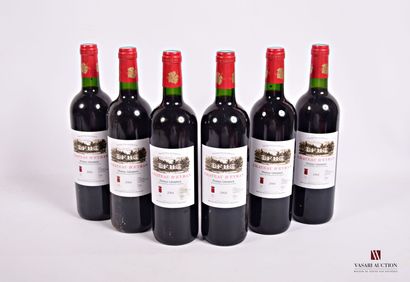6 Bouteilles	Château d'EYRAN	Pessac Léognan	2004

	Et.:...