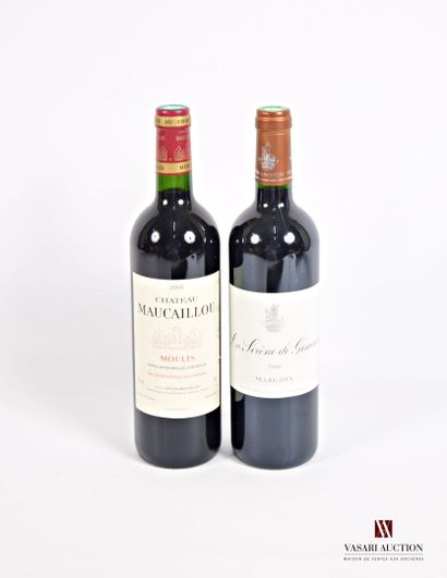 Lot of 2 bottles including :

1 Bottle Château...