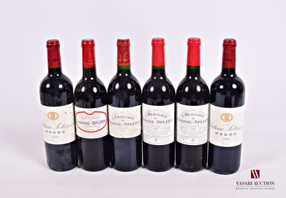 Lot of 6 bottles including :

2 Bottles Château...