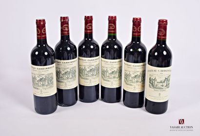 6 Bouteilles	Château CARBONNIEUX	Graves GCC	

	3...