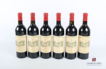 6 bouteilles	Château CARBONNIEUX	Graves GCC	1981

	Et....