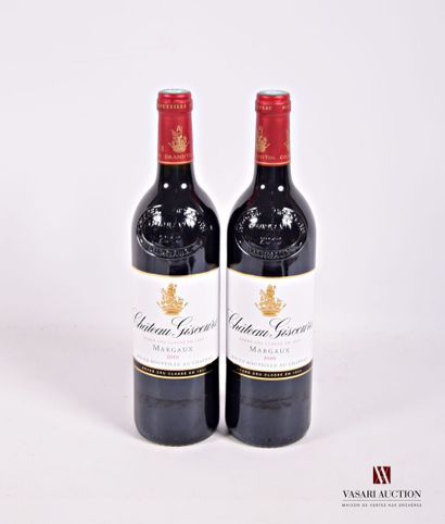 2 Bottles Château GISCOURS Margaux GCC 2010

	Presentation...