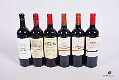 Lot of 6 bottles including :

1 Bottle Château...
