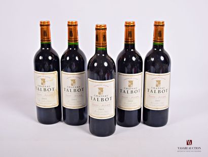5 Bouteilles	Château TALBOT	St Julien GCC	2003

	Et.:...