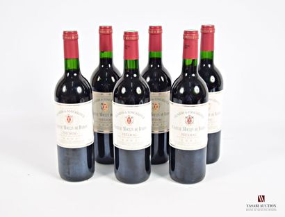 6 Bouteilles	Château MOULIN DE BAHON	Médoc	2001

	Vigniers...