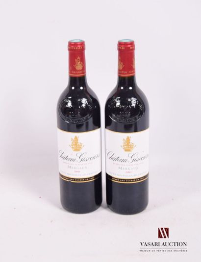 2 Bottles Château GISCOURS Margaux GCC 2009

	And....