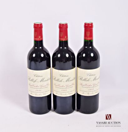 3 Bottles Château BELLISLE MONDOTTE St Emilion...